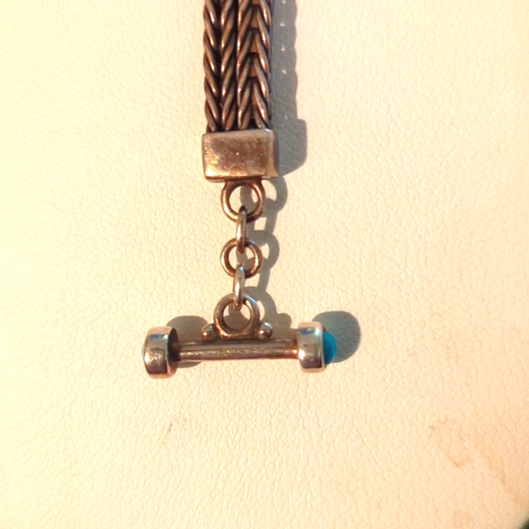 Vtg Silver And Turquoise Bracelet - Picture 3 of 5
